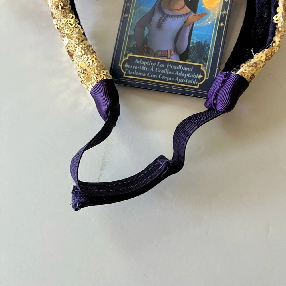Disney Wish Adaptive Ear Headband Gold and Navy Kids Minnie Mouse Ears